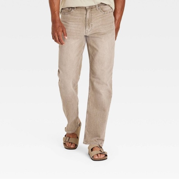 Men's Relaxed Fit Jeans - Goodfellow & Co™ Tan 28x30 - Picture 6 of 6